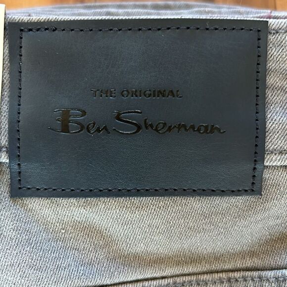 NEW Ben Sherman Mens Straight Fit Grey Jeans - Picture 3 of 9